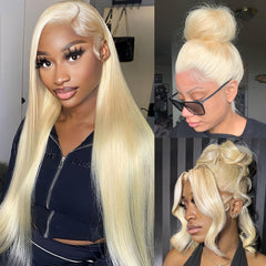 HD Platinum Blonde Frontal Wig